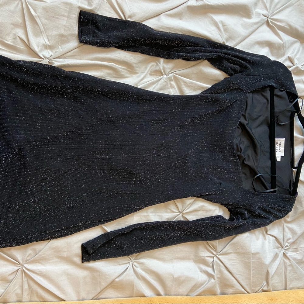 Black sparkly mini dress